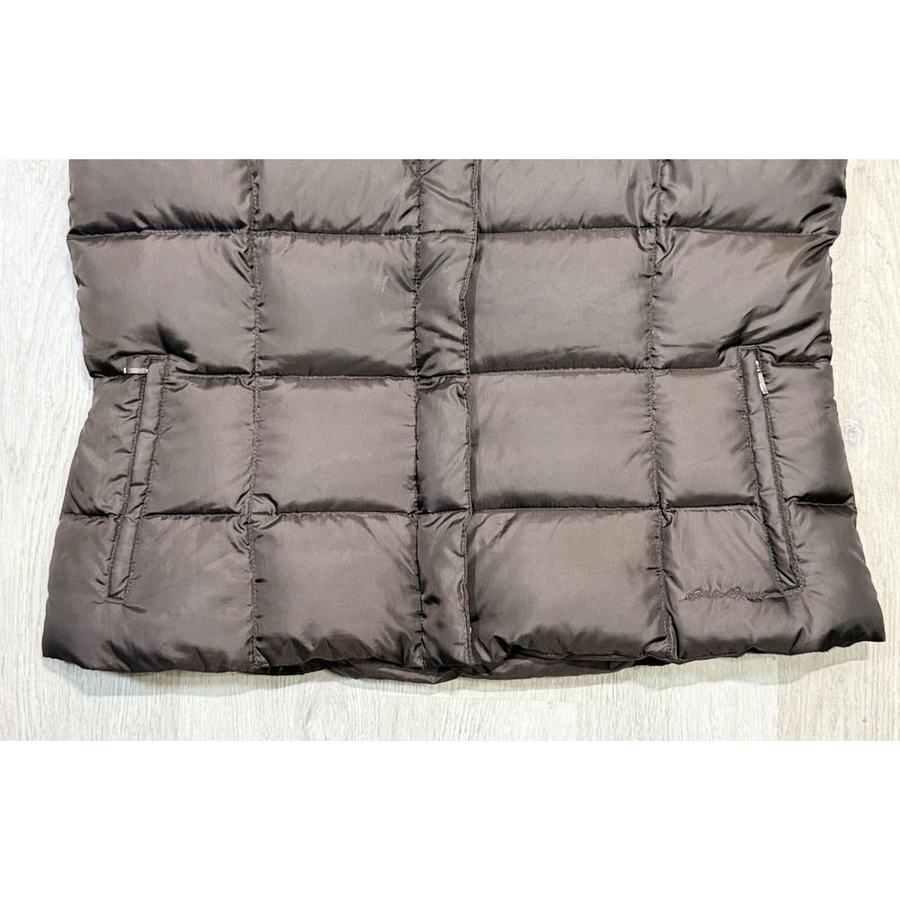 Eddie Bauer Full Zip Quilted Puffer Vest Women's XL Brown Premium Goose Down - Picture 2 of 12